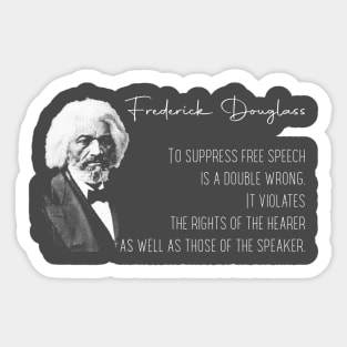 Frederick Douglass - Free Speech Sticker